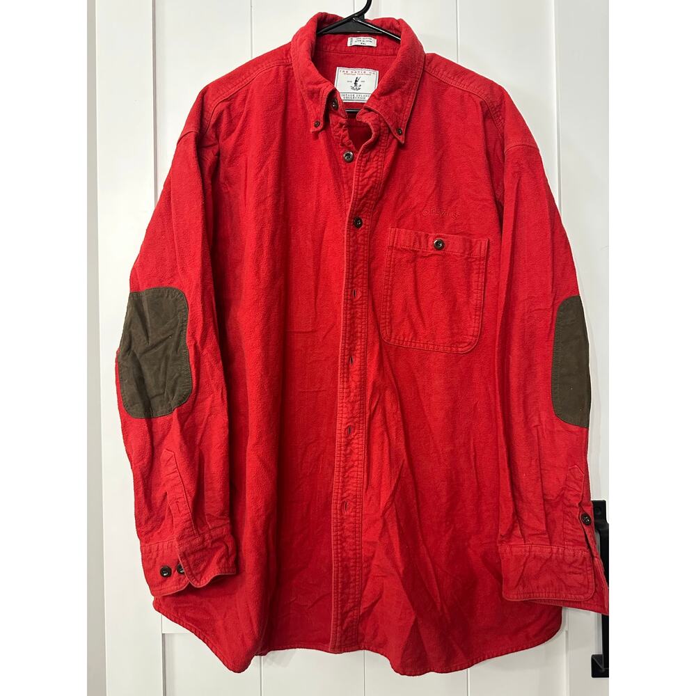 Orvis RARE VINTAGE UPLAND COLLECTION res flannel w elbow patches in size XXL